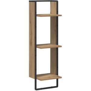 vidaXL Wandplank met plank Artisan Eiken 30 x 25 x 100 cm Bewerkt hout vidaXL Wandplank met plank Artisan Eiken 30 x 25 x 100 cm Bewerkt hout
