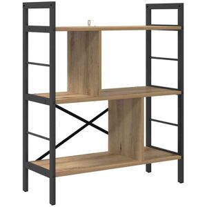 vidaXL Boekenplank Artisan Eiken 75 x 30 x 91 cm Bewerkt hout vidaXL Boekenplank Artisan Eiken 75 x 30 x 91 cm Bewerkt hout