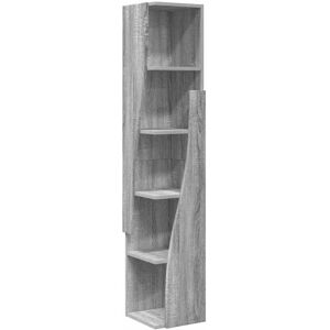 vidaXL Hoekkast Grijs Sonoma 27,5x27x140cm Bewerkt hout vidaXL Hoekkast Grijs Sonoma 27,5x27x140cm Bewerkt hout