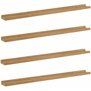 vidaXL Wandplank met plank 4 pcs Bruin 100 x 9 x 3 cm Bewerkt hout vidaXL Wandplank met plank 4 pcs Bruin 100 x 9 x 3 cm Bewerkt hout