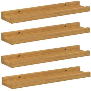 vidaXL Wandplank met plank 4 pcs Beige 40 x 9 x 3 cm Bewerkt hout vidaXL Wandplank met plank 4 pcs Beige 40 x 9 x 3 cm Bewerkt hout