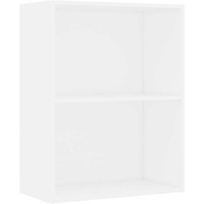 vidaXL Boekenkast 60x30x76,5 cm bewerkt hout wit vidaXL Boekenkast 60x30x76,5 cm bewerkt hout wit