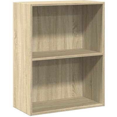 vidaXL Boekenkast 2 schappen 60x30x76,5 cm bewerkt hout sonoma eiken vidaXL Boekenkast 2 schappen 60x30x76,5 cm bewerkt hout sonoma eiken