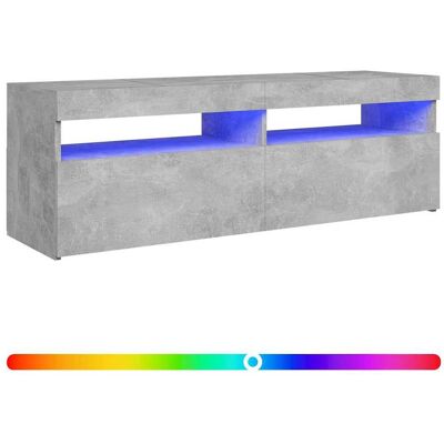 vidaXL Tv-meubel met LED-verlichting 120x35x40 cm betongrijs vidaXL Tv-meubel met LED-verlichting 120x35x40 cm betongrijs