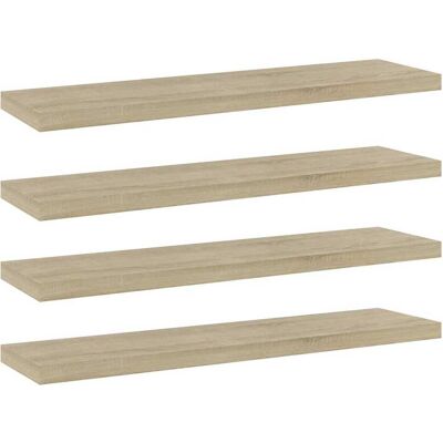 vidaXL Wandschappen 4 st 40x10x1,5 cm bewerkt hout sonoma eikenkleurig vidaXL Wandschappen 4 st 40x10x1,5 cm bewerkt hout sonoma eikenkleurig