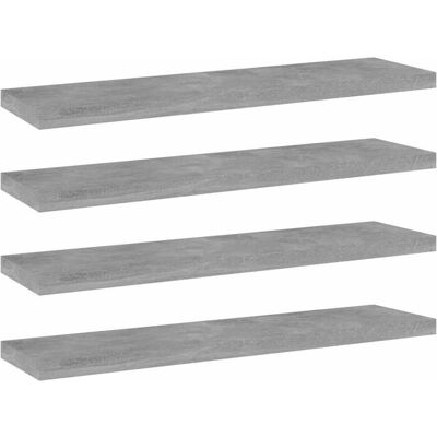 vidaXL Wandschappen 4 st 40x10x1,5 cm bewerkt hout betongrijs vidaXL Wandschappen 4 st 40x10x1,5 cm bewerkt hout betongrijs