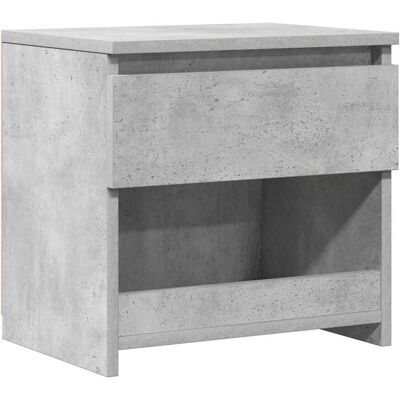 vidaXL Nachtkastje 40x30x39 cm bewerkt hout betongrijs vidaXL Nachtkastje 40x30x39 cm bewerkt hout betongrijs