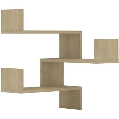 vidaXL Hoekwandschapen 2 st 40x40x50 cm bewerkt hout sonoma eikenkleur vidaXL Hoekwandschapen 2 st 40x40x50 cm bewerkt hout sonoma eikenkleur