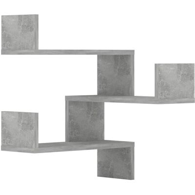 vidaXL Hoekwandschappen 2 st 40x40x50 cm bewerkt hout betongrijs vidaXL Hoekwandschappen 2 st 40x40x50 cm bewerkt hout betongrijs
