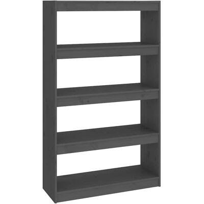 vidaXL Boekenkast/kamerscherm 80x30x135,5 cm massief grenenhout grijs vidaXL Boekenkast/kamerscherm 80x30x135,5 cm massief grenenhout grijs
