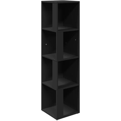 vidaXL Hoekkast 33x33x132 cm bewerkt hout zwart vidaXL Hoekkast 33x33x132 cm bewerkt hout zwart