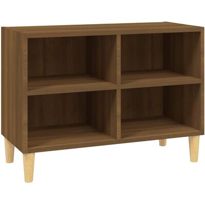 vidaXL Tv-meubel met houten poten 69,5x30x50 cm bruin eikenkleur vidaXL Tv-meubel met houten poten 69,5x30x50 cm bruin eikenkleur