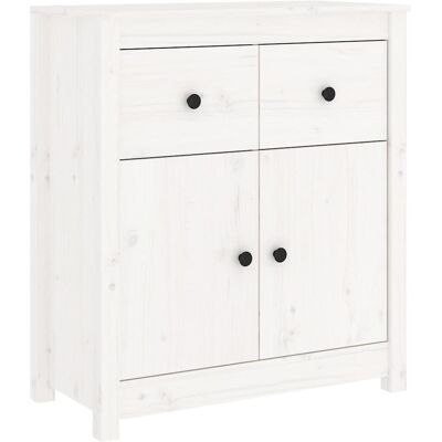 vidaXL Dressoir 70x35x80 cm massief grenenhout wit vidaXL Dressoir 70x35x80 cm massief grenenhout wit