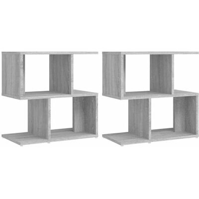 vidaXL Nachtkastjes 2 st 50x30x51,5 cm bewerkt hout grijs sonoma eiken vidaXL Nachtkastjes 2 st 50x30x51,5 cm bewerkt hout grijs sonoma eiken