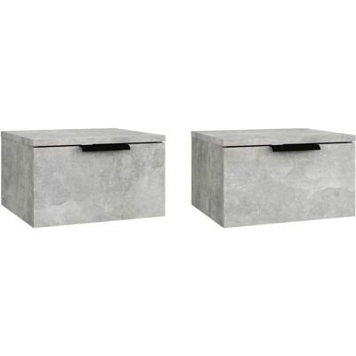 vidaXL Nachtkastjes 2 st wandgemonteerd 34x30x20 cm betongrijs vidaXL Nachtkastjes 2 st wandgemonteerd 34x30x20 cm betongrijs