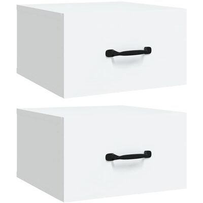 vidaXL Nachtkastjes 2 st wandgemonteerd 35x35x20 cm wit vidaXL Nachtkastjes 2 st wandgemonteerd 35x35x20 cm wit