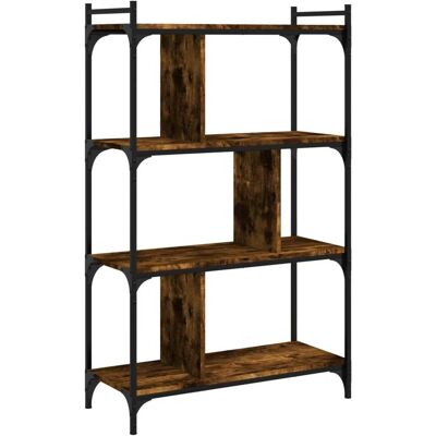 vidaXL Boekenkast 4-laags 76x32x123 cm bewerkt hout gerookt eikenkleur vidaXL Boekenkast 4-laags 76x32x123 cm bewerkt hout gerookt eikenkleur