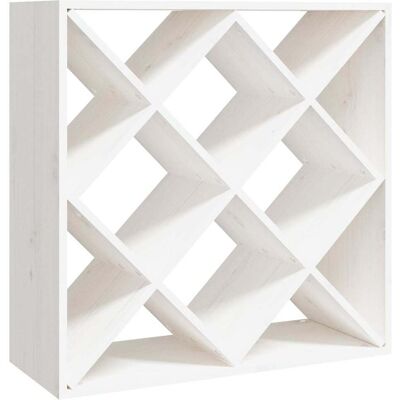 vidaXL Wijnkast 62x25x62 cm massief grenenhout wit vidaXL Wijnkast 62x25x62 cm massief grenenhout wit