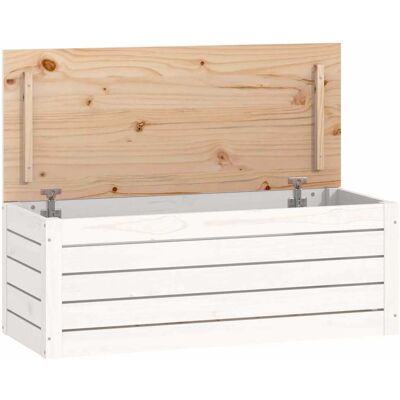 vidaXL Opbergbox wit 89x36,5x33 cm massief grenenhout vidaXL Opbergbox wit 89x36,5x33 cm massief grenenhout