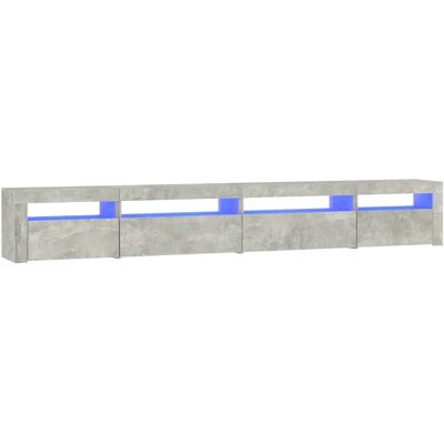vidaXL Tv-meubel met LED-verlichting 270x35x40 cm betongrijs vidaXL Tv-meubel met LED-verlichting 270x35x40 cm betongrijs