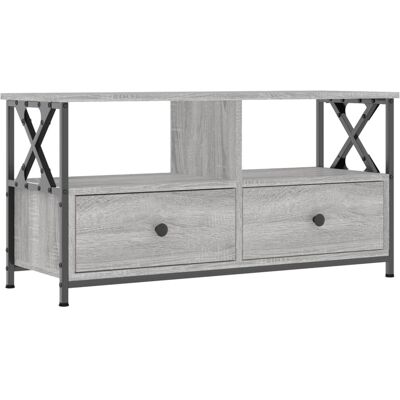 vidaXL Tv-meubel 90x33x45 cm bewerkt hout grijs sonoma eikenkleurig vidaXL Tv-meubel 90x33x45 cm bewerkt hout grijs sonoma eikenkleurig