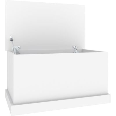 vidaXL Opbergbox Wit 70x40x38 cm Bewerkt Hout vidaXL Opbergbox Wit 70x40x38 cm Bewerkt Hout