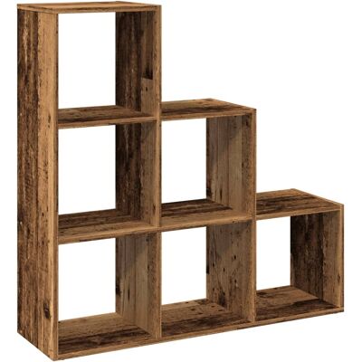 vidaXL Kamerscherm / boekenkast 3-laags 99x29x99 cm hout oud houtkleur vidaXL Kamerscherm / boekenkast 3-laags 99x29x99 cm hout oud houtkleur
