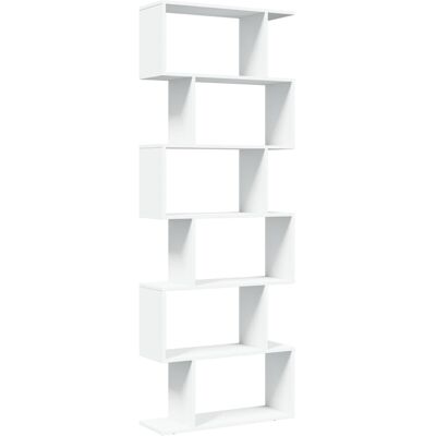 vidaXL Kamerscherm / boekenkast 6-laags 70x24x193 cm bewerkt hout wit vidaXL Kamerscherm / boekenkast 6-laags 70x24x193 cm bewerkt hout wit