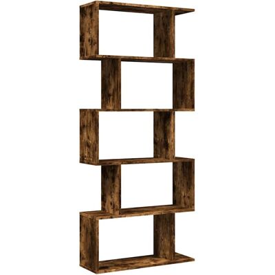 vidaXL Kamerscherm / boekenkast 5-laags 70x24x161 cm hout gerookt eik vidaXL Kamerscherm / boekenkast 5-laags 70x24x161 cm hout gerookt eik