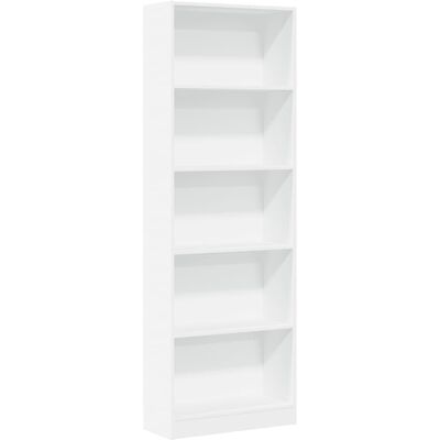 vidaXL Boekenkast Wit 60x24x176 cm Bewerkt Hout vidaXL Boekenkast Wit 60x24x176 cm Bewerkt Hout