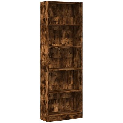 vidaXL Boekenkast 60x24x176 cm bewerkt hout gerookt eikenkleurig vidaXL Boekenkast 60x24x176 cm bewerkt hout gerookt eikenkleurig