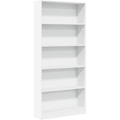 vidaXL Boekenkast 80x24x176 cm bewerkt hout wit vidaXL Boekenkast 80x24x176 cm bewerkt hout wit