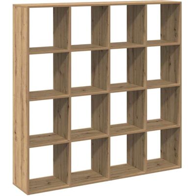 vidaXL Boekenkast 137,5x29x137,5 cm bewerkt hout artisanaal eikenkleur vidaXL Boekenkast 137,5x29x137,5 cm bewerkt hout artisanaal eikenkleur