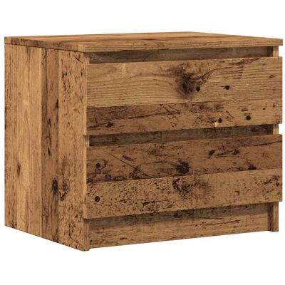 vidaXL Nachtkastje 50x40x43.5 cm bewerkt hout oud houtkleurig vidaXL Nachtkastje 50x40x43.5 cm bewerkt hout oud houtkleurig