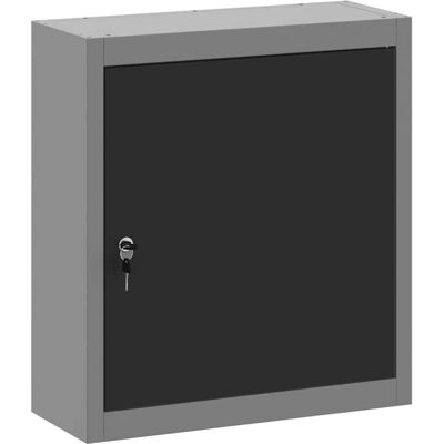 vidaXL Gereedschapskast met plank Zwart en Grijs 50 x 20 x 55 cm vidaXL Gereedschapskast met plank Zwart en Grijs 50 x 20 x 55 cm