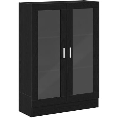 vidaXL Boekenkast 82,5x30,5x115 cm spaanplaat zwart eikenkleurig vidaXL Boekenkast 82,5x30,5x115 cm spaanplaat zwart eikenkleurig