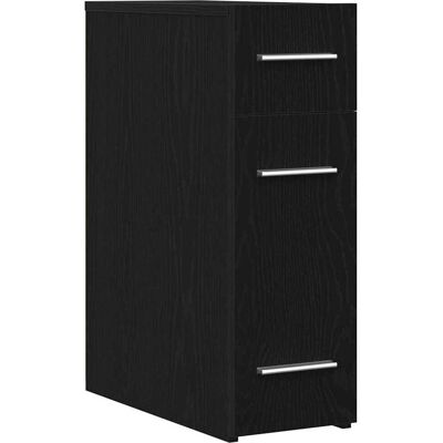 vidaXL Apotheekkast 20 x 45,5 x 60 cm Bewerkt hout Zwart Eiken vidaXL Apotheekkast 20 x 45,5 x 60 cm Bewerkt hout Zwart Eiken