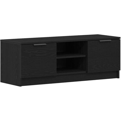 vidaXL TV Kast 102 x 32 x35.5 cm Zwart Eiken Bewerkt hout vidaXL TV Kast 102 x 32 x35.5 cm Zwart Eiken Bewerkt hout