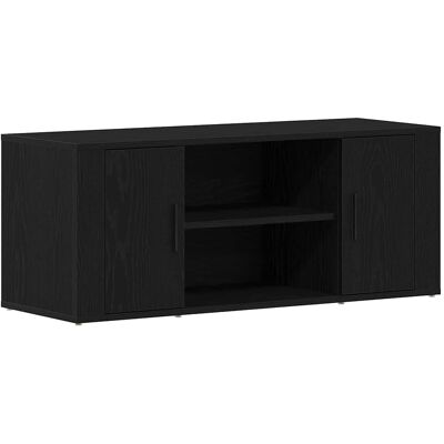 vidaXL TV Kast 100 x 35 x 40 cm Zwart eiken Bewerkt hout vidaXL TV Kast 100 x 35 x 40 cm Zwart eiken Bewerkt hout