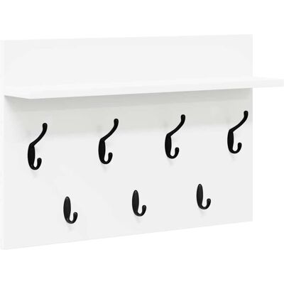 vidaXL Wandgemonteerde kapstok Muurmontage Wit 60 x 40 x 12 cm vidaXL Wandgemonteerde kapstok Muurmontage Wit 60 x 40 x 12 cm
