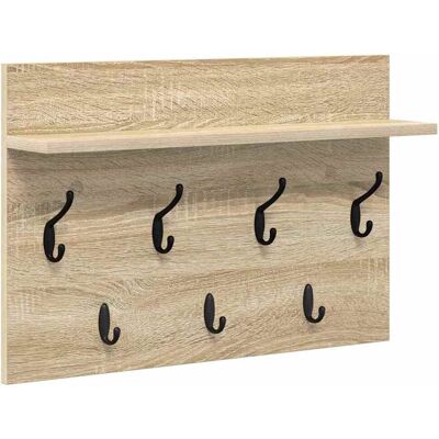 vidaXL Wandgemonteerde kapstok Muurmontage Sonoma Eik 60 x 40 x 12 cm vidaXL Wandgemonteerde kapstok Muurmontage Sonoma Eik 60 x 40 x 12 cm