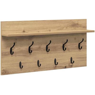 vidaXL Wandgemonteerde kapstok Muurmontage Artisan Eiken Bewerkt hout vidaXL Wandgemonteerde kapstok Muurmontage Artisan Eiken Bewerkt hout