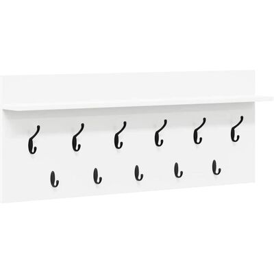 vidaXL Wandgemonteerde kapstok Muurmontage Wit 100 x 40 x 12 cm vidaXL Wandgemonteerde kapstok Muurmontage Wit 100 x 40 x 12 cm