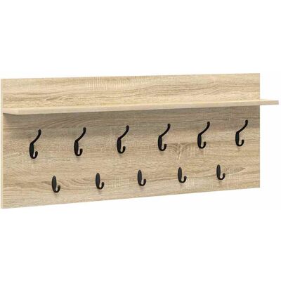 vidaXL Wandgemonteerde kapstok Muurmontage Sonoma Eik 100 x 40 x 12 cm vidaXL Wandgemonteerde kapstok Muurmontage Sonoma Eik 100 x 40 x 12 cm