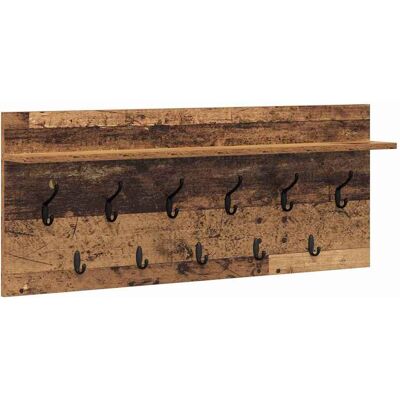 vidaXL Wandgemonteerde kapstok Muurmontage Oudhout 100 x 40 x 12 cm vidaXL Wandgemonteerde kapstok Muurmontage Oudhout 100 x 40 x 12 cm