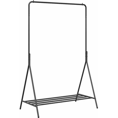 vidaXL Kledingrek met opslag Zwart 100 x 56 x 154 cm Staal vidaXL Kledingrek met opslag Zwart 100 x 56 x 154 cm Staal