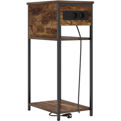 vidaXL Nachtkastje Rook Eiken 41 x 28 x 76 cm Bewerkt hout vidaXL Nachtkastje Rook Eiken 41 x 28 x 76 cm Bewerkt hout