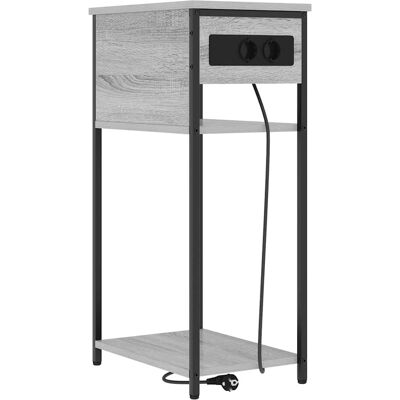 vidaXL Nachtkastje Grijs Sonoma 41 x 28 x 76 cm Bewerkt hout vidaXL Nachtkastje Grijs Sonoma 41 x 28 x 76 cm Bewerkt hout