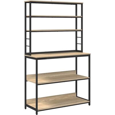 vidaXL Keukenplank 5-laags 100 x 40 x 168 cm Bewerkt hout Sonoma Eik vidaXL Keukenplank 5-laags 100 x 40 x 168 cm Bewerkt hout Sonoma Eik