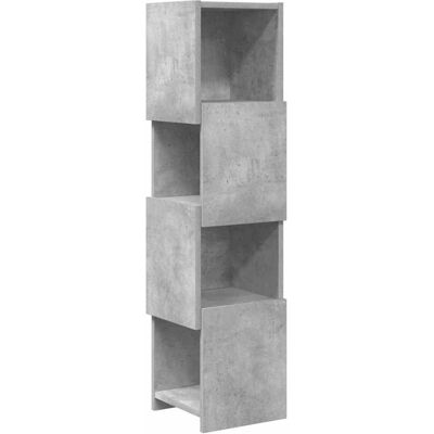 vidaXL Hoekkast 25,5x25x102cm Bewerkt hout Beton Grijs vidaXL Hoekkast 25,5x25x102cm Bewerkt hout Beton Grijs